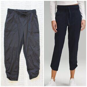Lululemon Dance Studio Mid-Rise Cropped Pant Black Size 8 Cinchable hem drawcord
